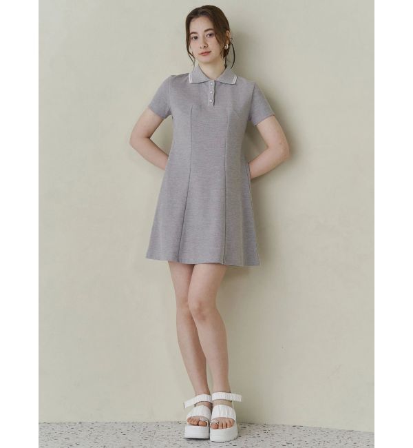 CALNAMUR「BACK OPEN POLO OP/バックオープンポロワンピース」|ワンピース|