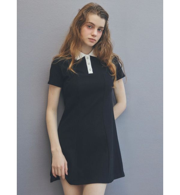 CALNAMUR「BACK OPEN POLO OP/バックオープンポロワンピース」|ワンピース|