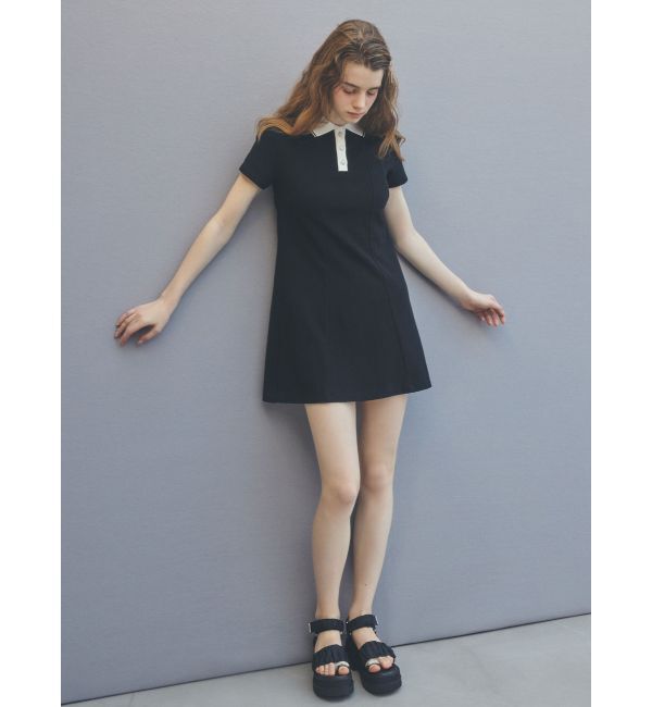 CALNAMUR「BACK OPEN POLO OP/バックオープンポロワンピース」|ワンピース|