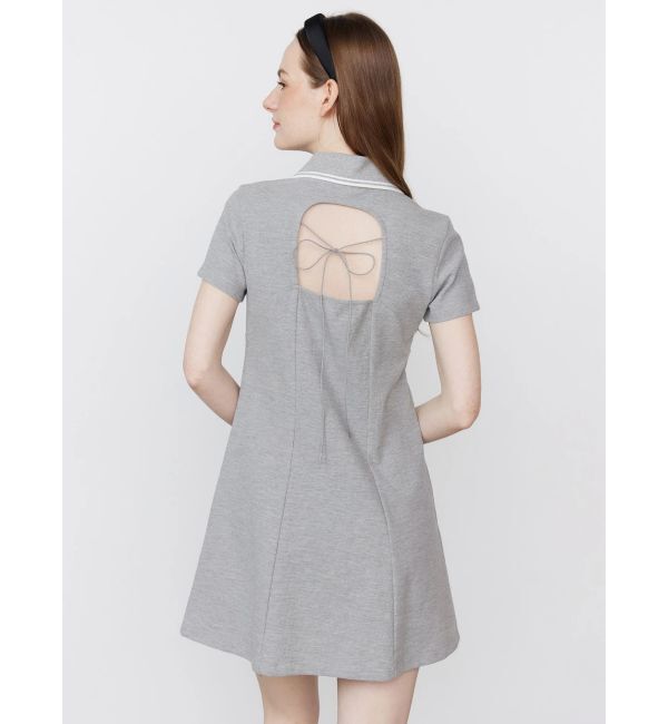 CALNAMUR「BACK OPEN POLO OP/バックオープンポロワンピース」|ワンピース|