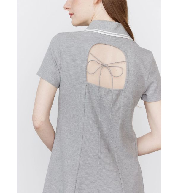 CALNAMUR「BACK OPEN POLO OP/バックオープンポロワンピース」|ワンピース|
