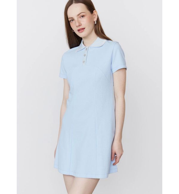 CALNAMUR「BACK OPEN POLO OP/バックオープンポロワンピース」|ワンピース|