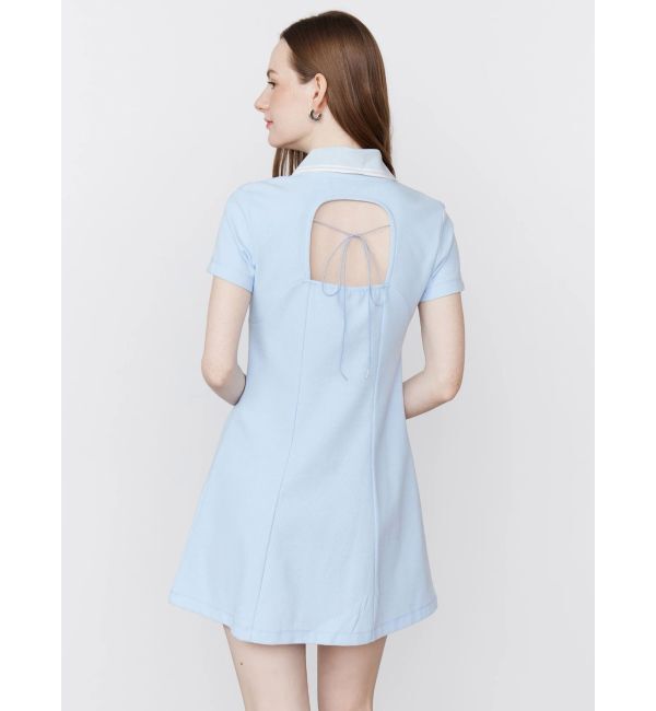 CALNAMUR「BACK OPEN POLO OP/バックオープンポロワンピース」|ワンピース|