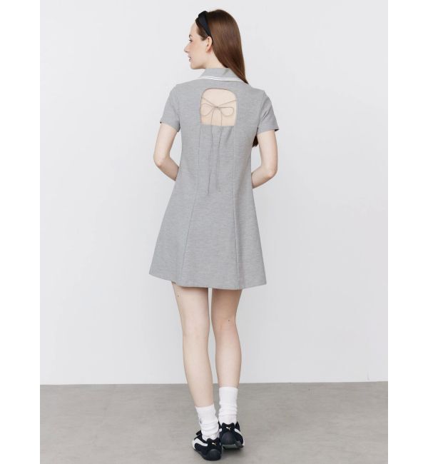 CALNAMUR「BACK OPEN POLO OP/バックオープンポロワンピース」|ワンピース|