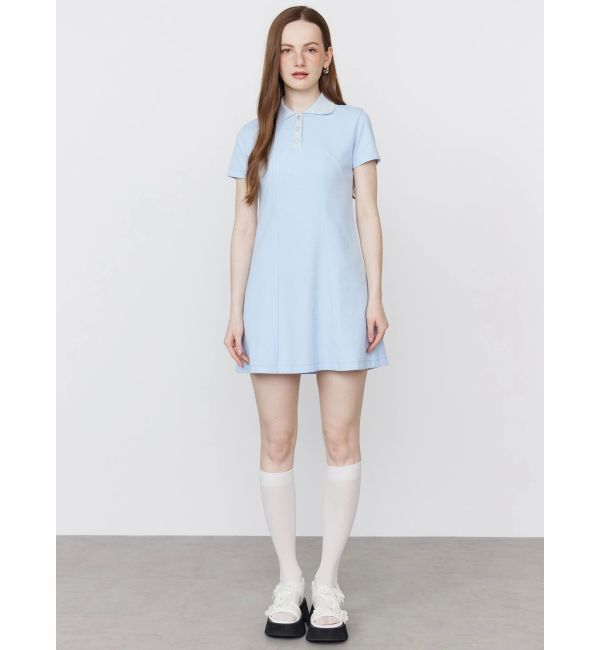 CALNAMUR「BACK OPEN POLO OP/バックオープンポロワンピース」|ワンピース|