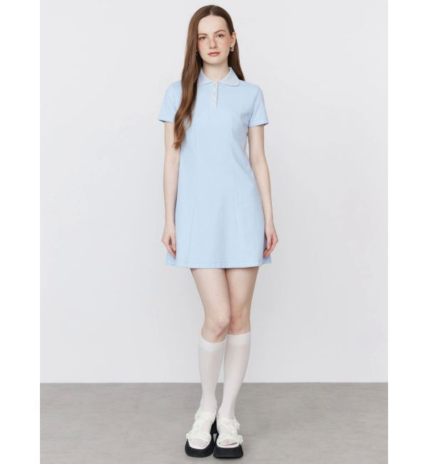 CALNAMUR「BACK OPEN POLO OP/バックオープンポロワンピース」|ワンピース|