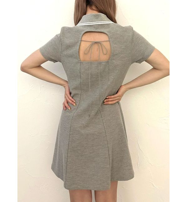 CALNAMUR「BACK OPEN POLO OP/バックオープンポロワンピース」|ワンピース|