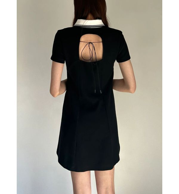 CALNAMUR「BACK OPEN POLO OP/バックオープンポロワンピース」|ワンピース|