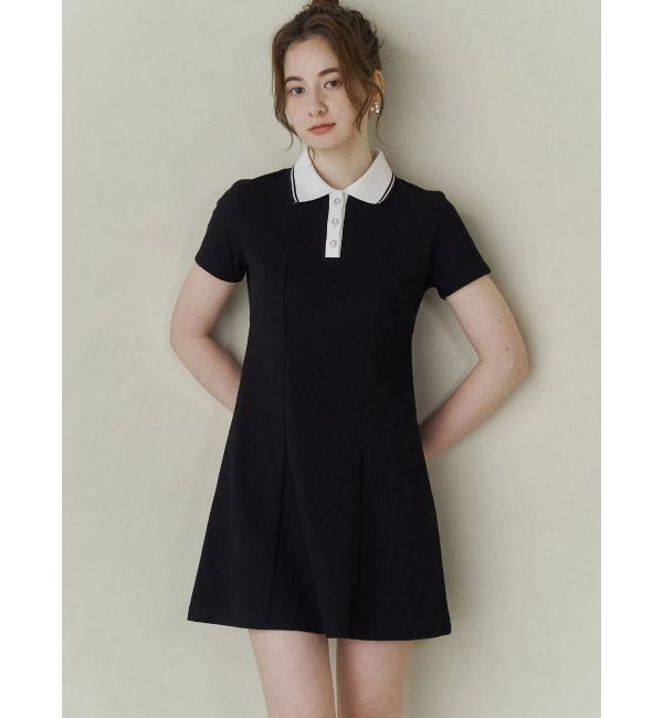 CALNAMUR「BACK OPEN POLO OP/バックオープンポロワンピース」|ワンピース|