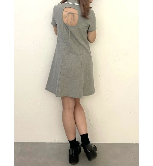 CALNAMUR「BACK OPEN POLO OP/バックオープンポロワンピース」|ワンピース|