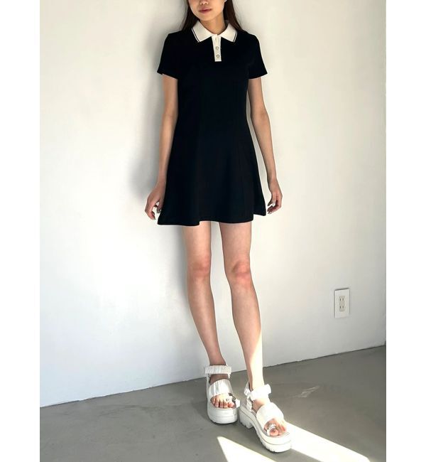 CALNAMUR「BACK OPEN POLO OP/バックオープンポロワンピース」|ワンピース|