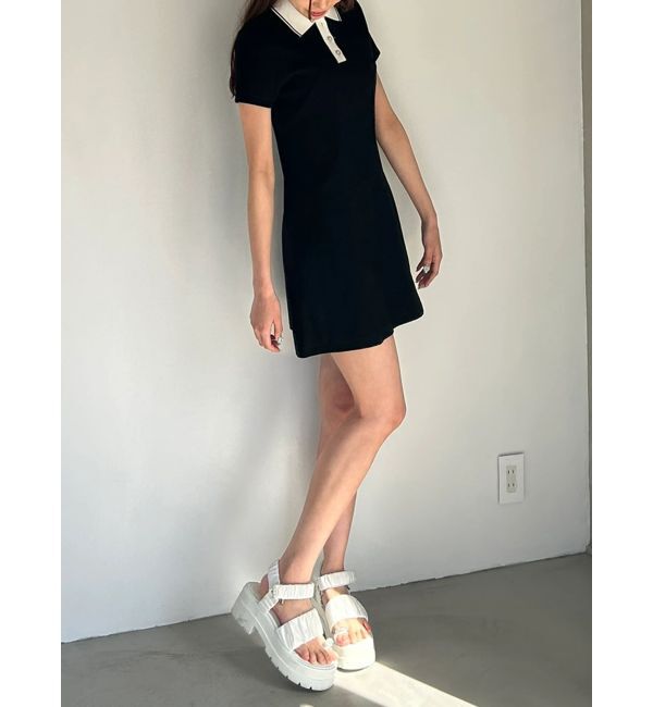 CALNAMUR「BACK OPEN POLO OP/バックオープンポロワンピース」|ワンピース|