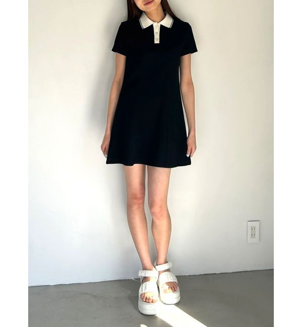 CALNAMUR「BACK OPEN POLO OP/バックオープンポロワンピース」|ワンピース|