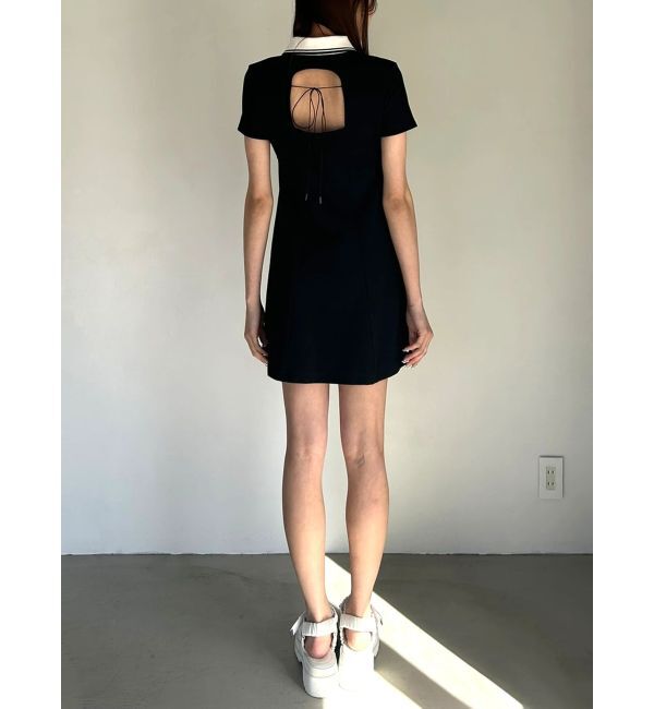 CALNAMUR「BACK OPEN POLO OP/バックオープンポロワンピース」|ワンピース|