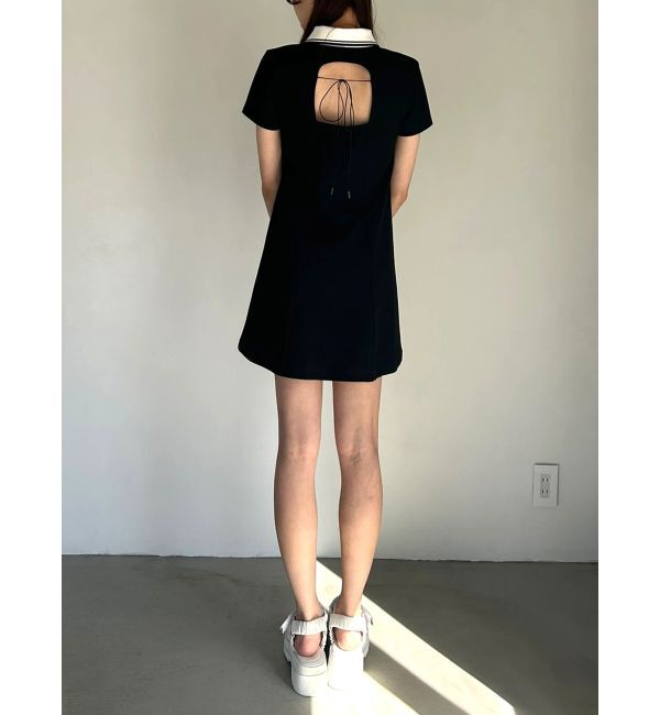CALNAMUR「BACK OPEN POLO OP/バックオープンポロワンピース」|ワンピース|