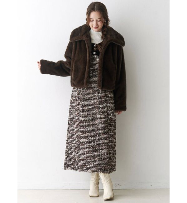 CALNAMUR「クラシックツイードロングワンピース」|ワンピース|