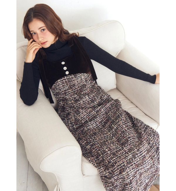 CALNAMUR「クラシックツイードロングワンピース」|ワンピース|