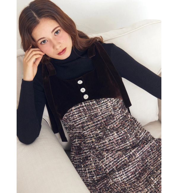 CALNAMUR「クラシックツイードロングワンピース」|ワンピース|