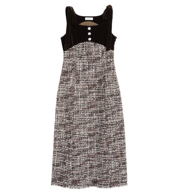 CALNAMUR「クラシックツイードロングワンピース」|ワンピース|