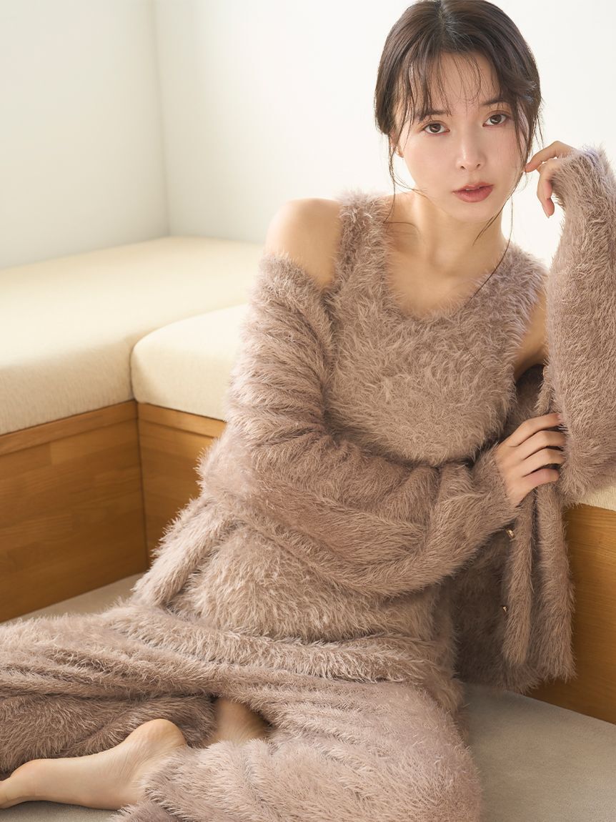 SNIDEL HOME「シャギーロングパンツ」|ルームウェア|