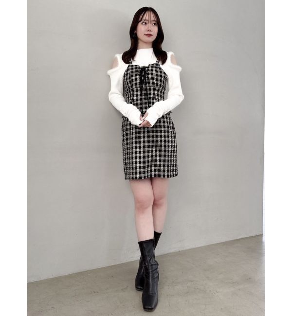 dazzlin「レースアップビスチェミニワンピース」|ワンピース|