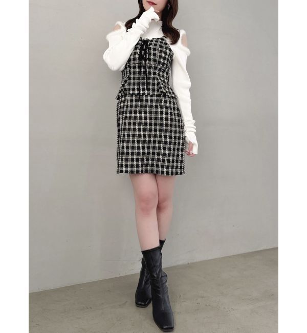 dazzlin「レースアップビスチェミニワンピース」|ワンピース|