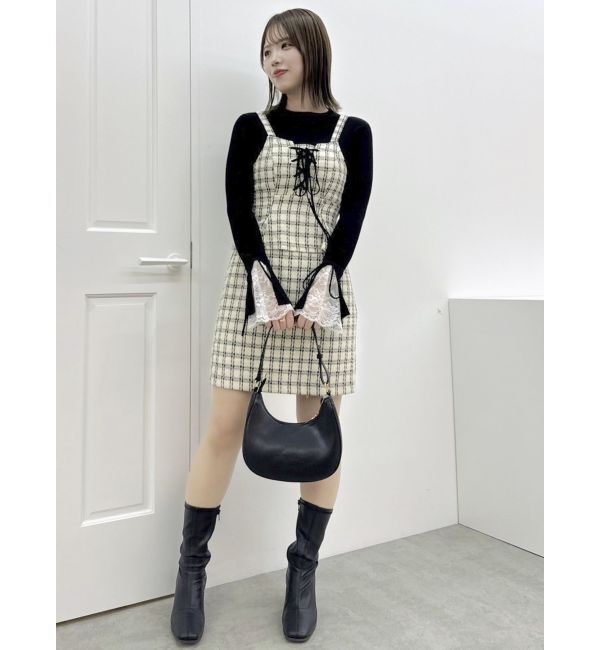 dazzlin「レースアップビスチェミニワンピース」|ワンピース|