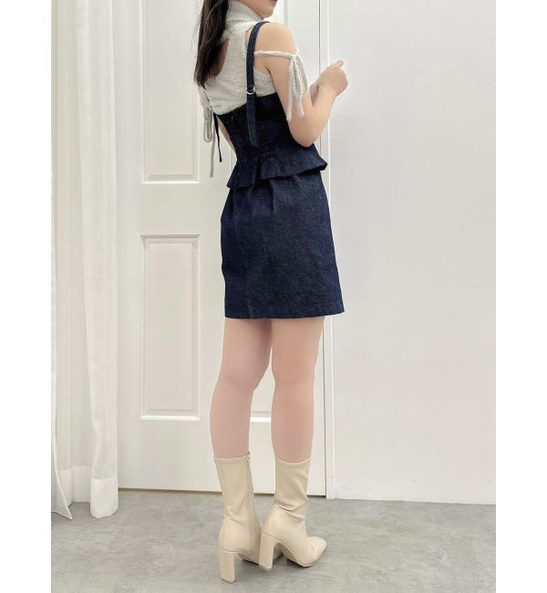 dazzlin「レースアップビスチェミニワンピース」|ワンピース|