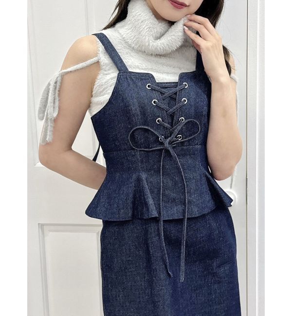 dazzlin「レースアップビスチェミニワンピース」|ワンピース|