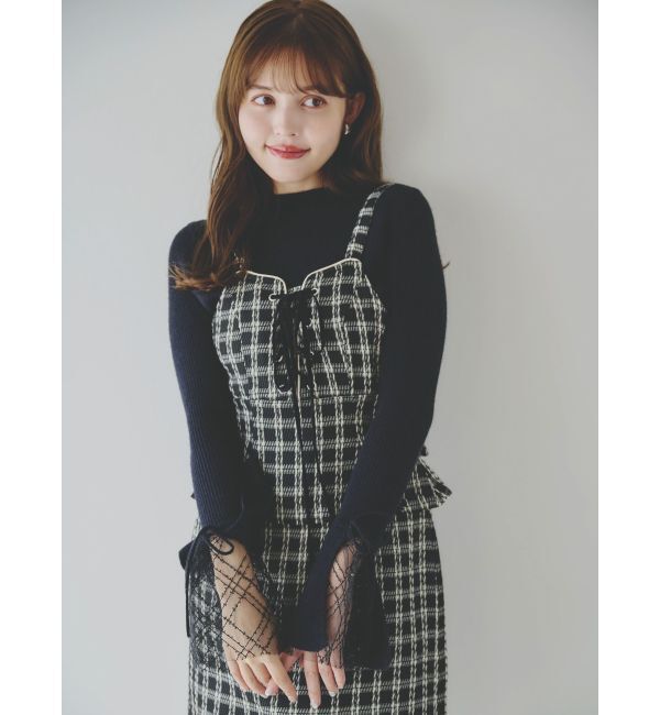 dazzlin「レースアップビスチェミニワンピース」|ワンピース|