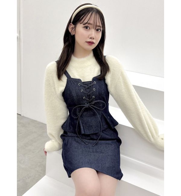 dazzlin「レースアップビスチェミニワンピース」|ワンピース|