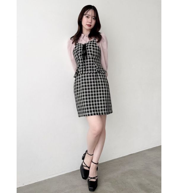 dazzlin「レースアップビスチェミニワンピース」|ワンピース|