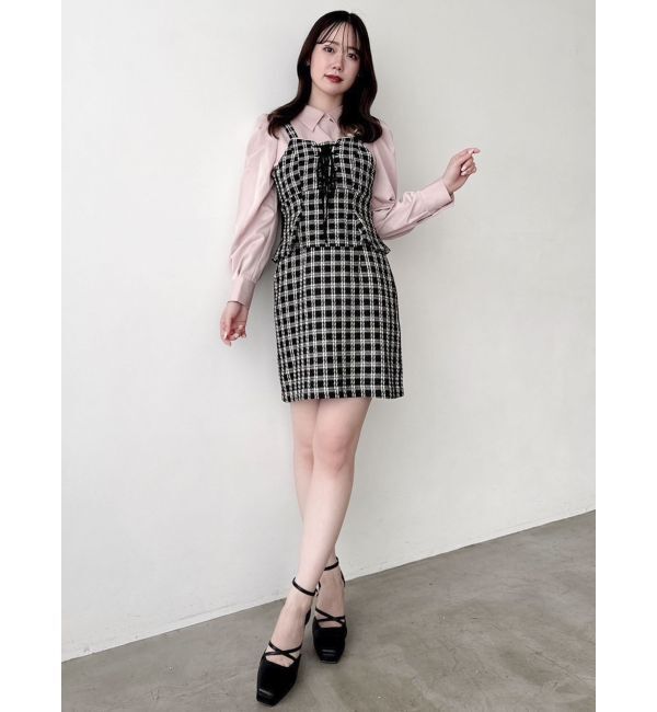 dazzlin「レースアップビスチェミニワンピース」|ワンピース|