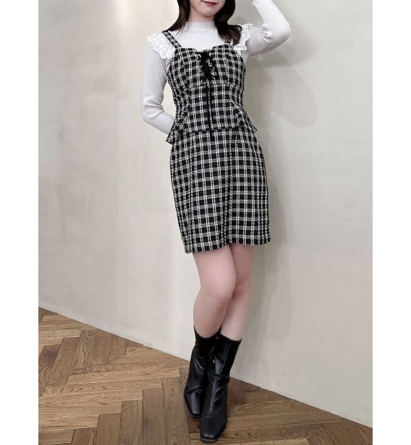 dazzlin「レースアップビスチェミニワンピース」|ワンピース|