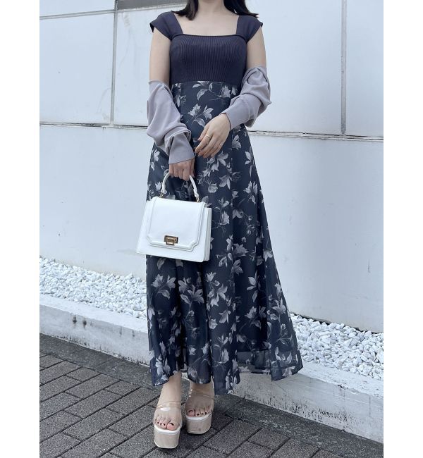 MERCURYDUO「ベアニットドッキングコルセットワンピース」|ワンピース|