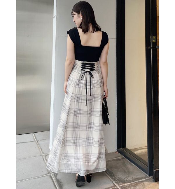 MERCURYDUO「ベアニットドッキングコルセットワンピース」|ワンピース|