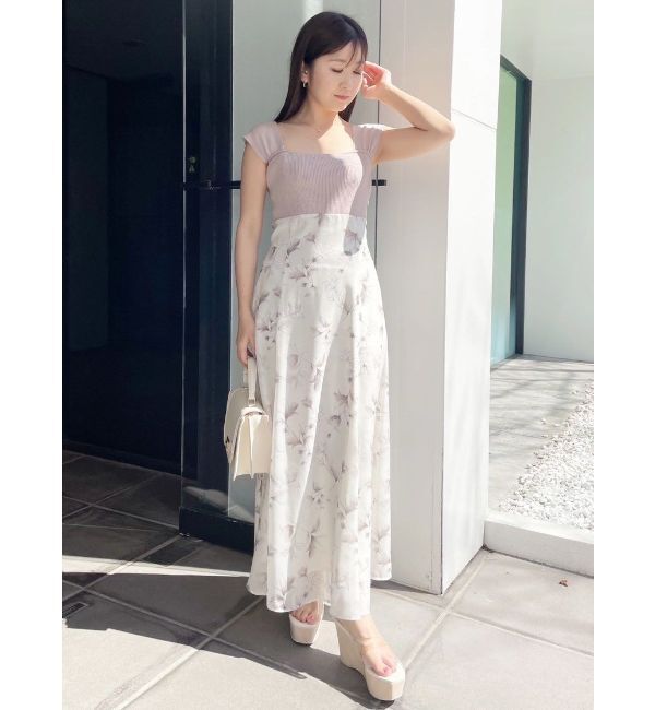 MERCURYDUO「ベアニットドッキングコルセットワンピース」|ワンピース|