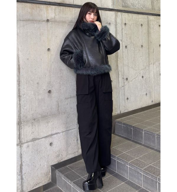 アンイーブンショートフェイクムートンジャケット（MURUA）｜ルミネの