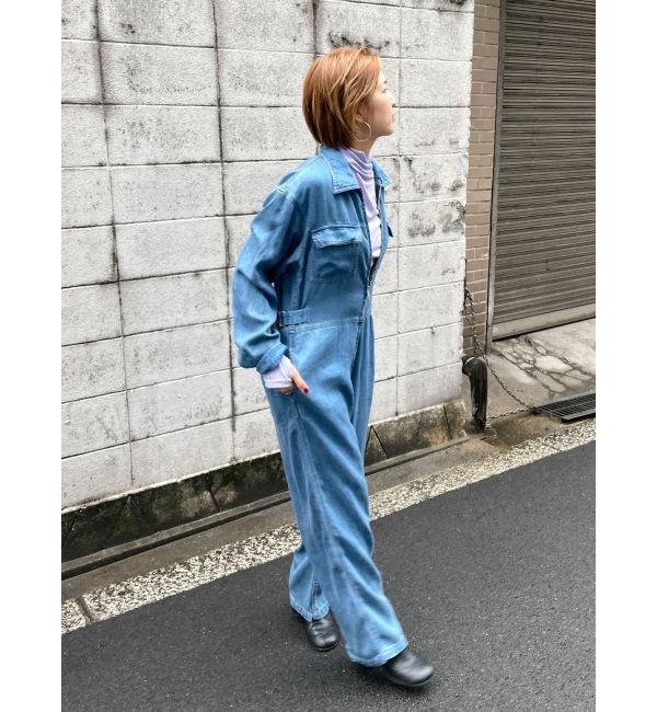 Ungrid「テンセル混デニムオールインワン」|オールインワン|