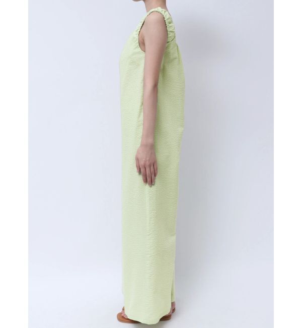 Ungrid「スクエアネックギャザーデザインロンパース」|オールインワン|