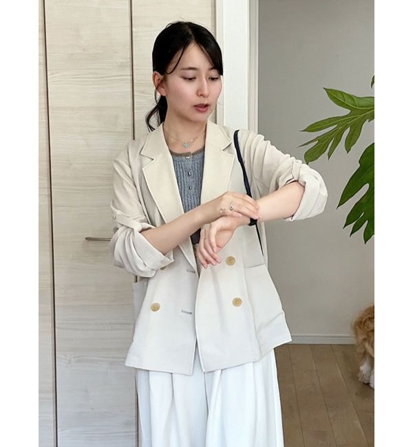 LAGUNAMOON「【riiさんコラボカラー・サイズあり】ロールアップジャケット」|テーラードジャケット|