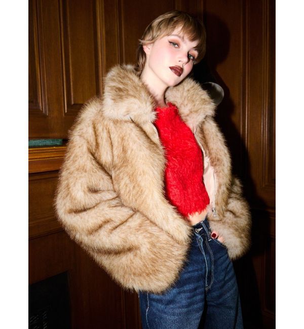 EVRIS「カラーシャギークロップドニットトップス」|ニット・セーター|