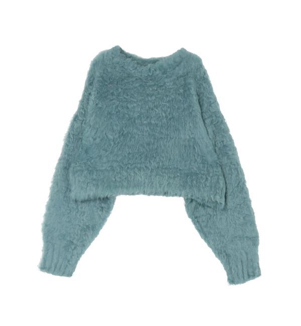 EVRIS「カラーシャギークロップドニットトップス」|ニット・セーター|