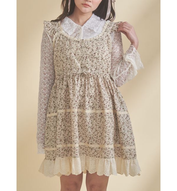 merry jenny「petit flowerフレアミニワンピース」|ワンピース|アイボリー