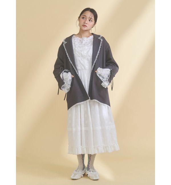 merry jenny「lace slit ribbon jacket」|テーラードジャケット|