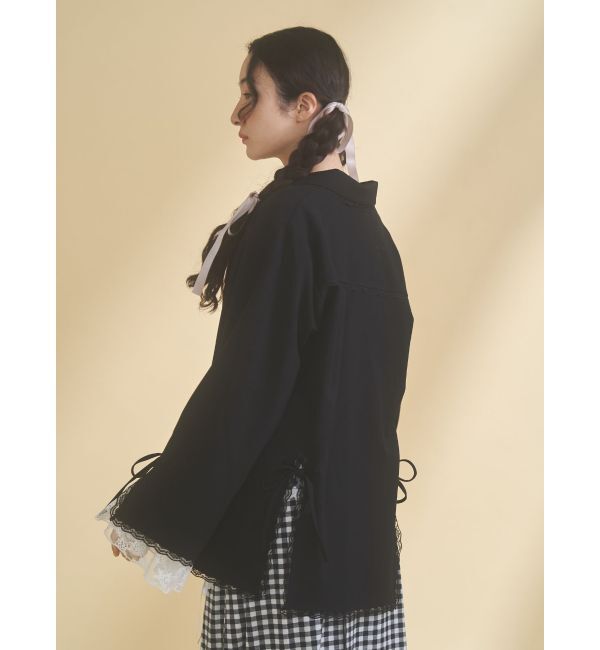 merry jenny「lace slit ribbon jacket」|テーラードジャケット|