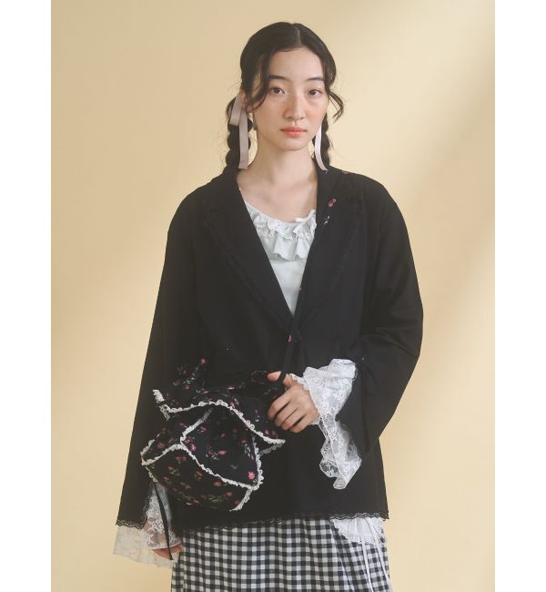 merry jenny「lace slit ribbon jacket」|テーラードジャケット|