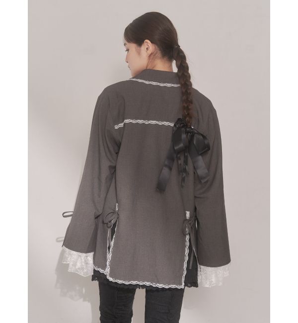 merry jenny「lace slit ribbon jacket」|テーラードジャケット|