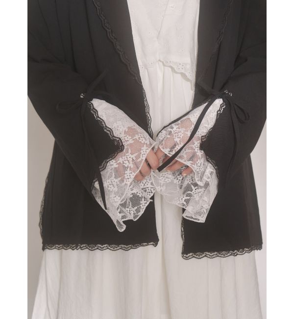 merry jenny「lace slit ribbon jacket」|テーラードジャケット|