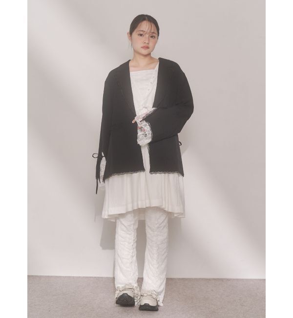 merry jenny「lace slit ribbon jacket」|テーラードジャケット|